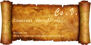 Csernai Versény névjegykártya